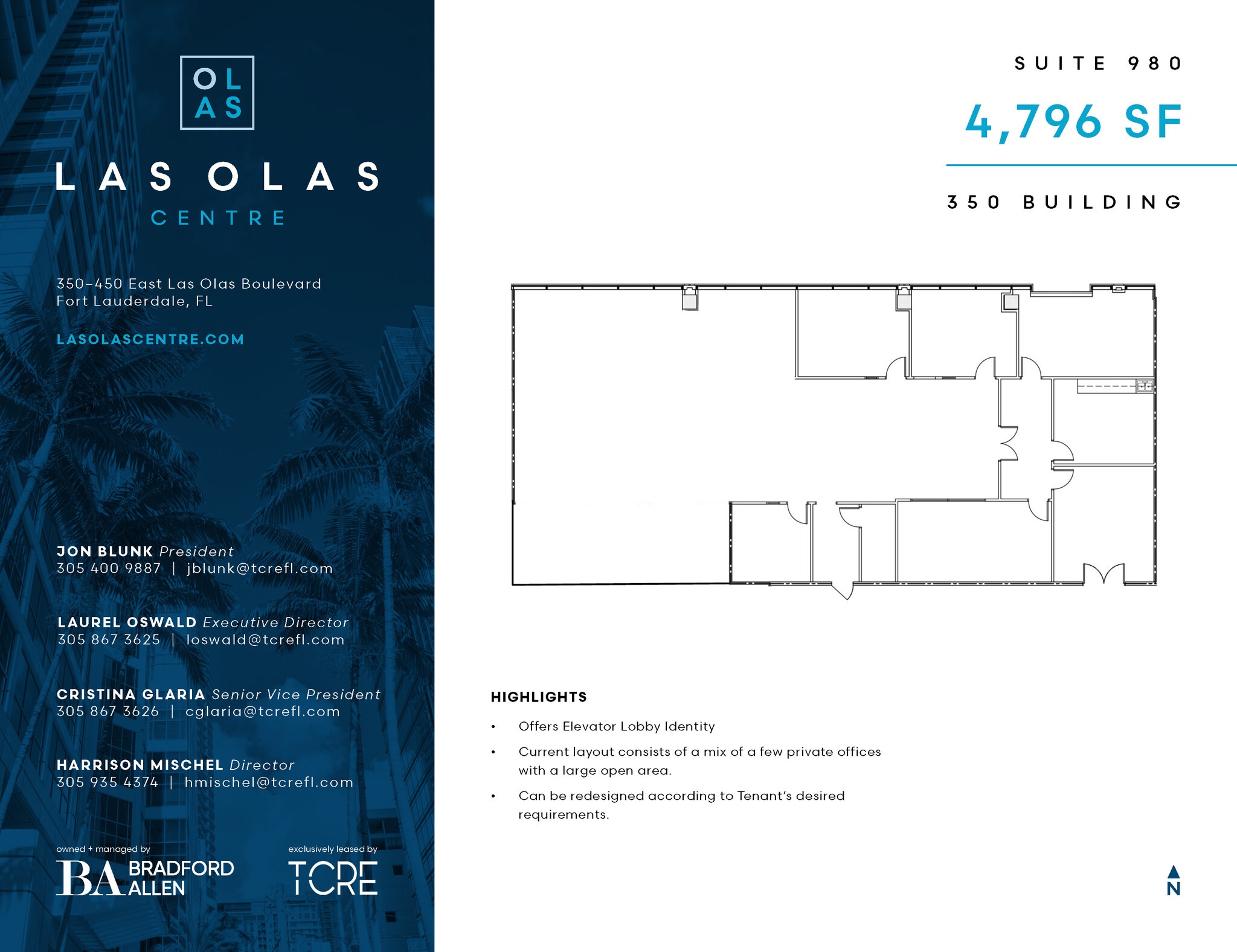 350 E Las Olas Blvd, Fort Lauderdale, FL à louer Plan d’étage- Image 1 de 1