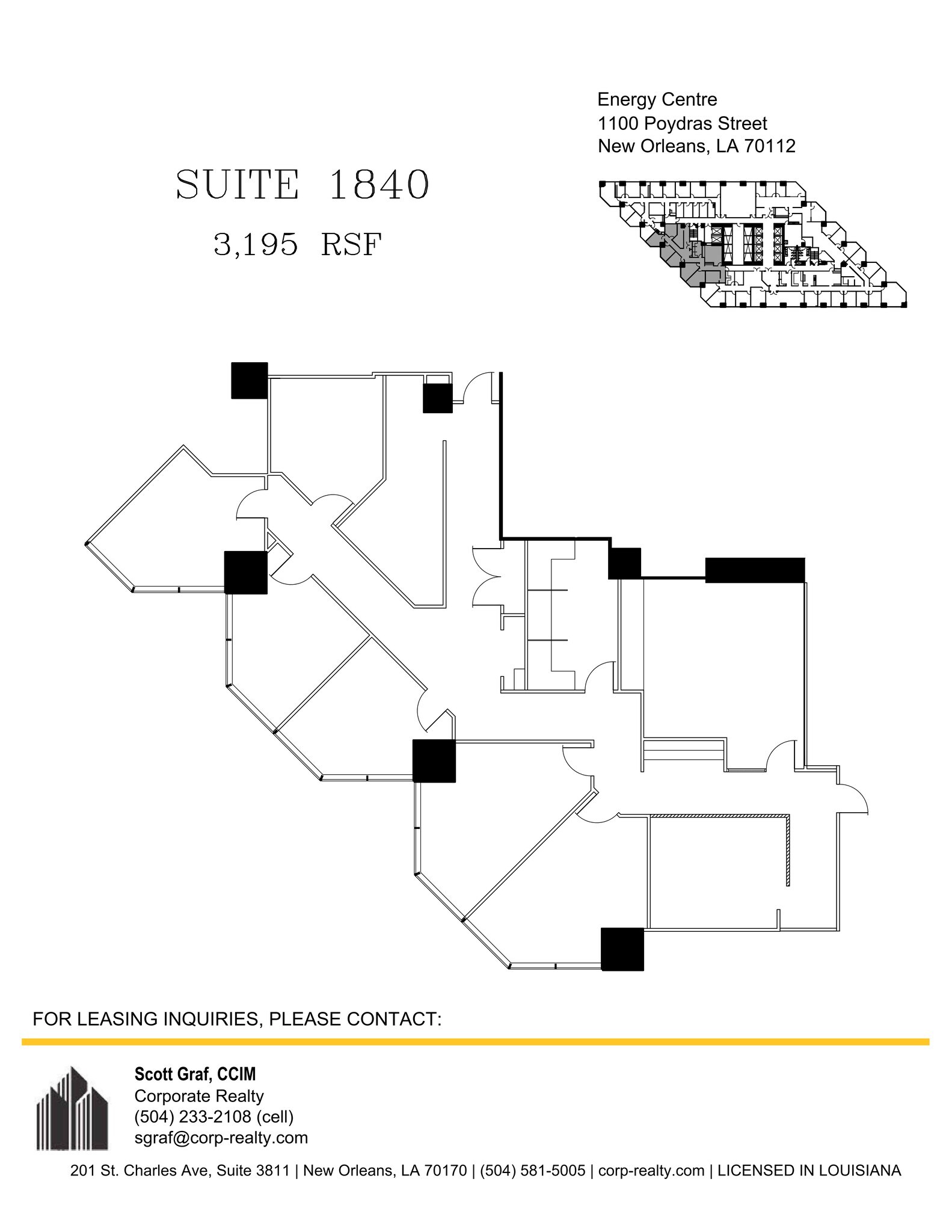 1100 Poydras St, New Orleans, LA for lease Site Plan- Image 1 of 1