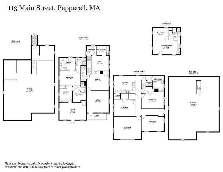1 Foster St, Pepperell, MA à vendre - Plan d’étage - Image 2 de 34