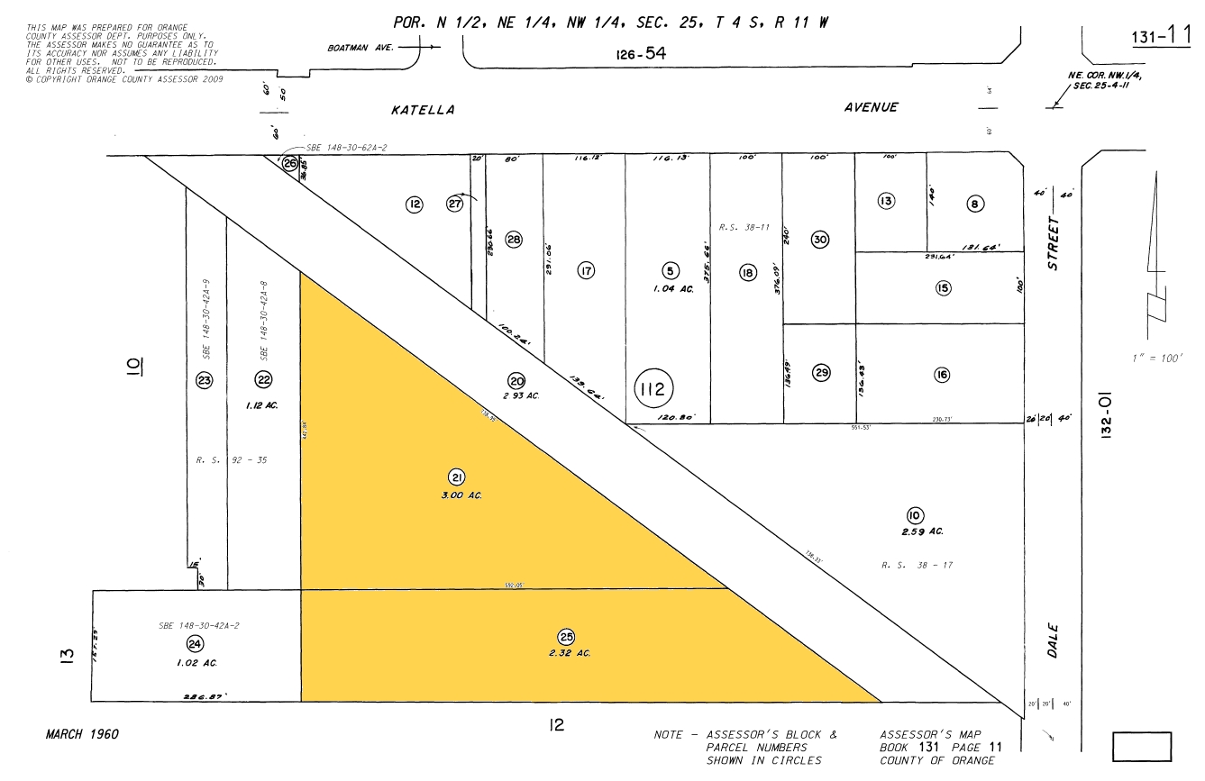 8188 Katella Ave, Stanton, CA for sale Plat Map- Image 1 of 1