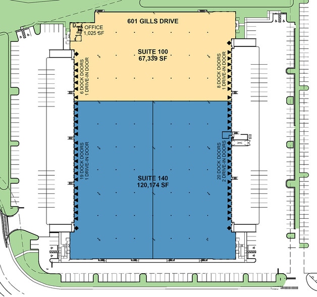 601 Gills Dr, Orlando, FL for lease - Site Plan - Image 2 of 2