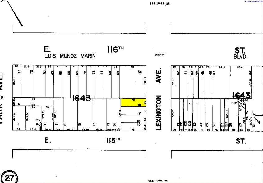 1864 Lexington Ave, New York, NY à louer - Plan cadastral - Image 2 de 2