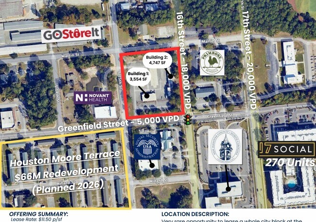 Plus de détails pour 1507 Greenfield St, Wilmington, NC - Industriel à louer