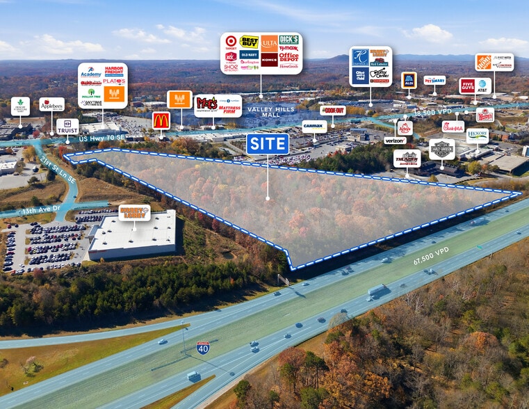 2151 21st St Ln SE, Hickory, NC à vendre - Aérien - Image 3 de 4