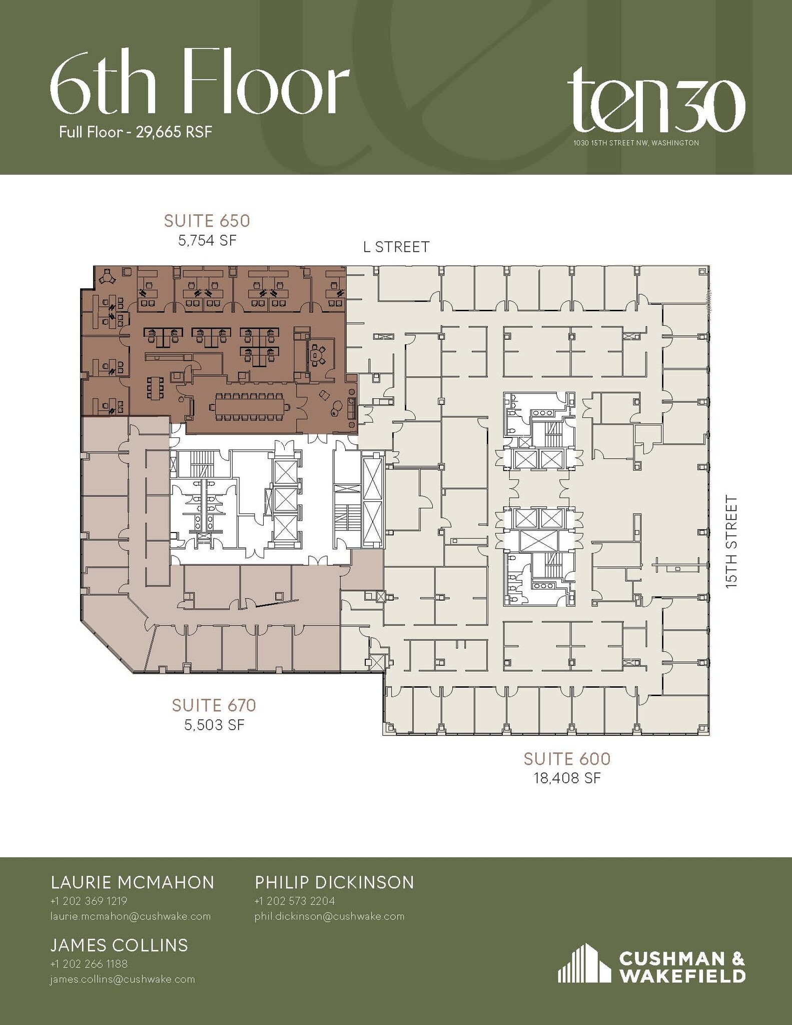 1030 15th St NW, Washington, DC à louer Plan d’étage- Image 1 de 3