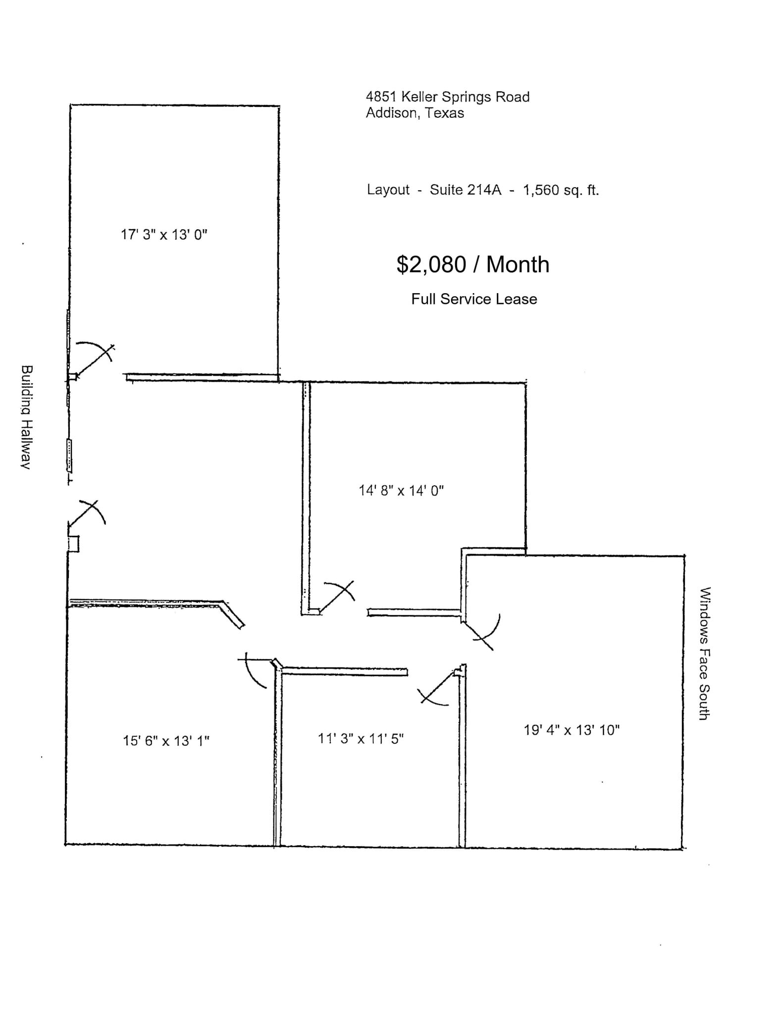 4851 Keller Springs Rd, Addison, TX for lease Floor Plan- Image 1 of 1
