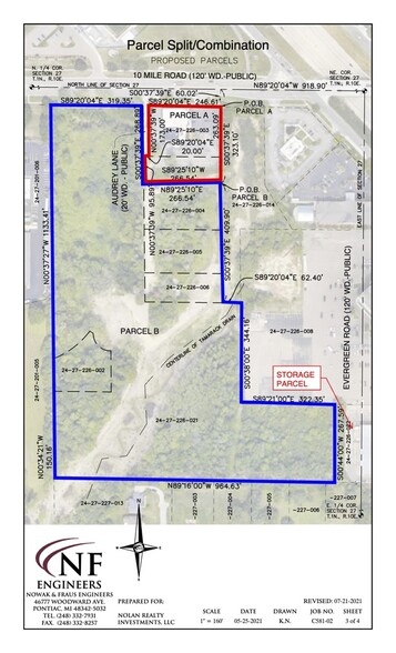 20475 W Ten Mile Rd, Southfield, MI à vendre - Plan de site - Image 2 de 2