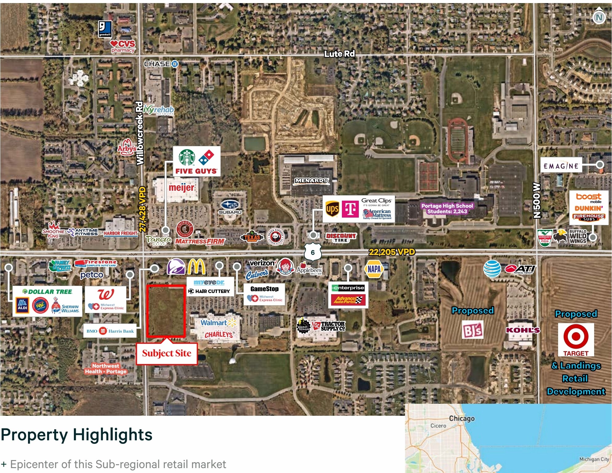 SEQ Willowcreek Rd & US Highway 6, Portage, IN for sale Primary Photo- Image 1 of 4