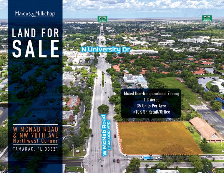 W Mcnab Rd, Tamarac, FL for sale - Building Photo - Image 1 of 6