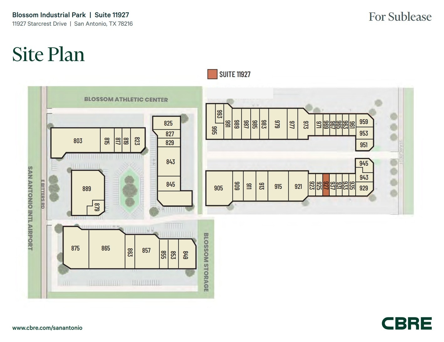 11905-11945 Starcrest Dr, San Antonio, TX for lease Site Plan- Image 1 of 1