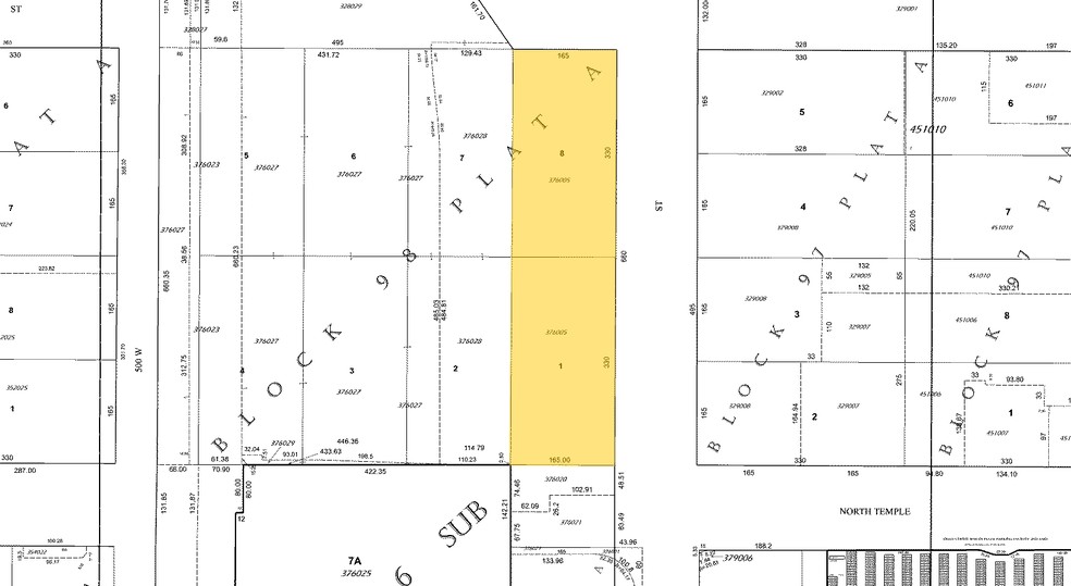 101-155 N 400 W, Salt Lake City, UT for lease - Plat Map - Image 2 of 21