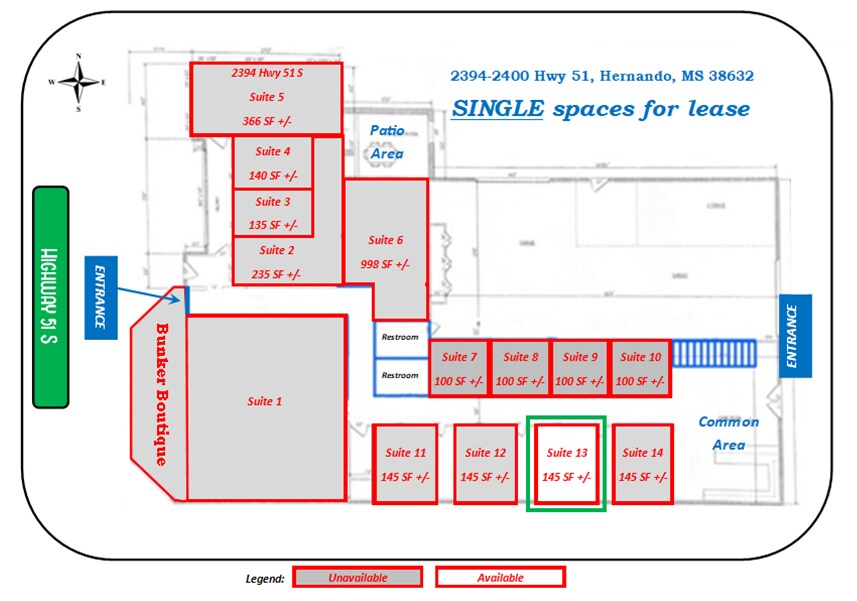 2394-2400 Us-51 Hwy, Hernando, MS for lease Interior Photo- Image 1 of 1
