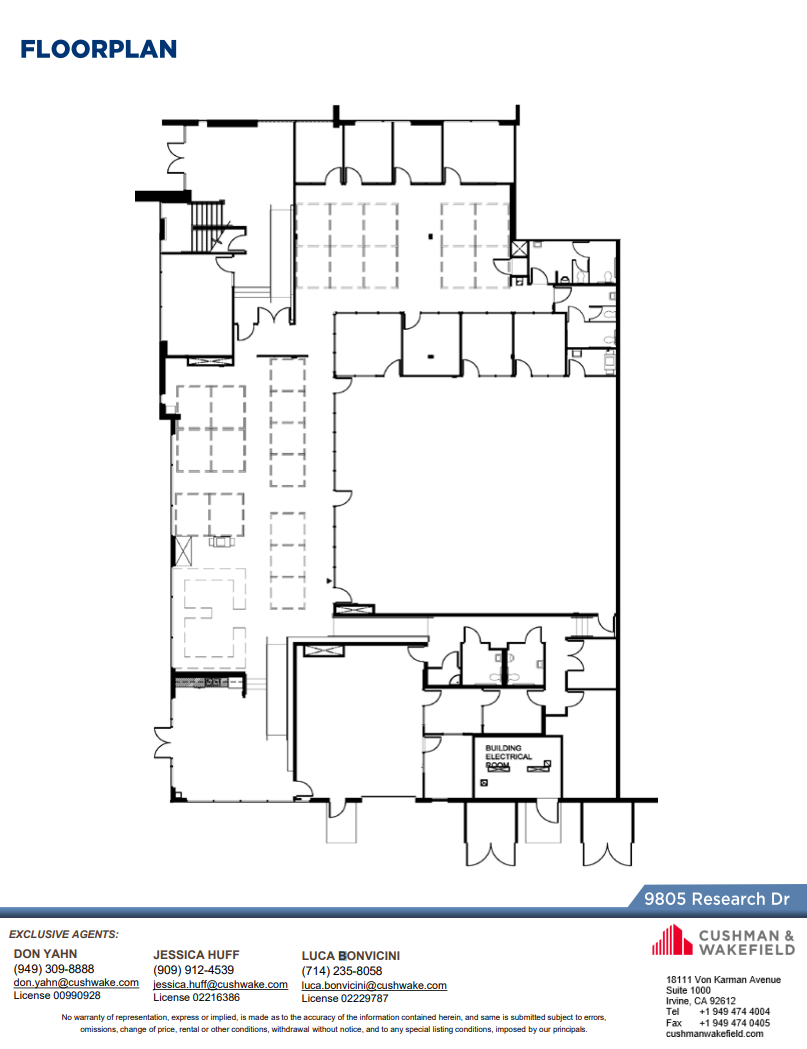 9801-9805 Research Dr, Irvine, CA for lease Floor Plan- Image 1 of 1