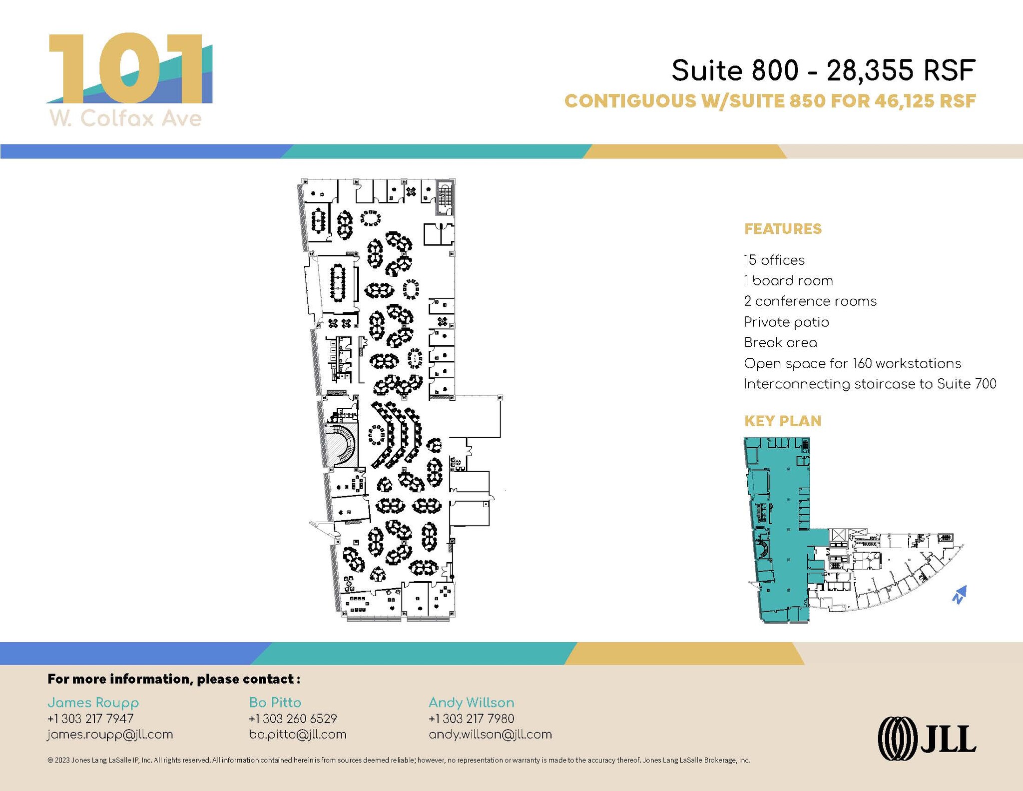 101 W Colfax Ave, Denver, CO à louer Plan d’étage- Image 1 de 1