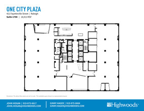 421 Fayetteville St, Raleigh, NC à louer Plan d  tage- Image 2 de 2