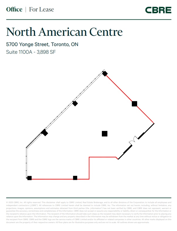 5700 Yonge St, Toronto, ON à louer Plan d’étage- Image 1 de 1
