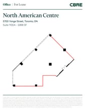 5700 Yonge St, Toronto, ON à louer Plan d’étage- Image 1 de 1