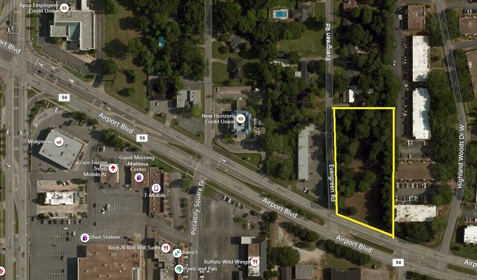 6300 Airport Blvd, Mobile, AL à vendre - Aérien - Image 1 de 2