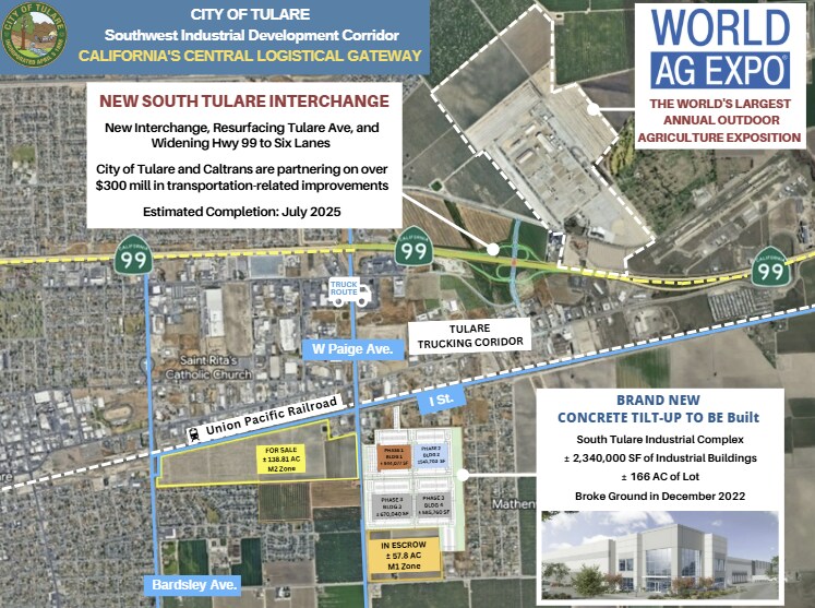 2453 S I St, Tulare, CA à vendre - Aérien - Image 3 de 5