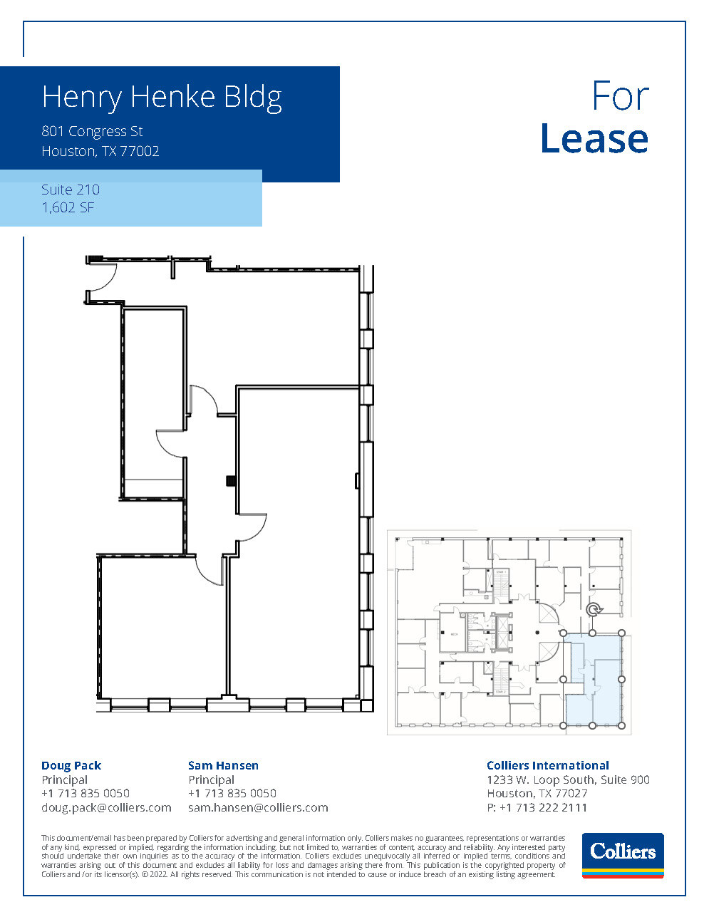 801 Congress St, Houston, TX for lease Floor Plan- Image 1 of 1