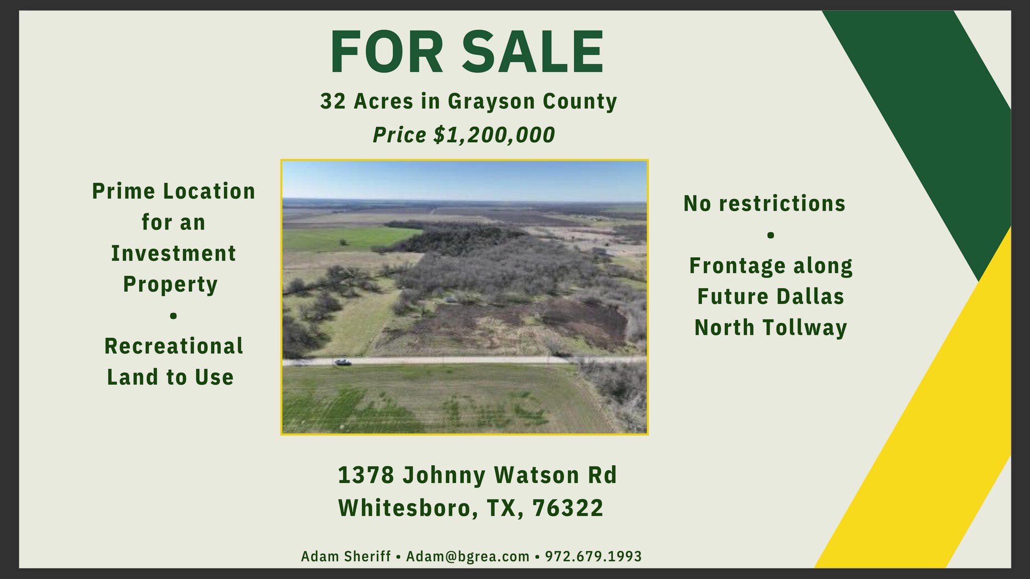 1378 Johnny Watson rd, Howe, TX à vendre Photo principale- Image 1 de 4