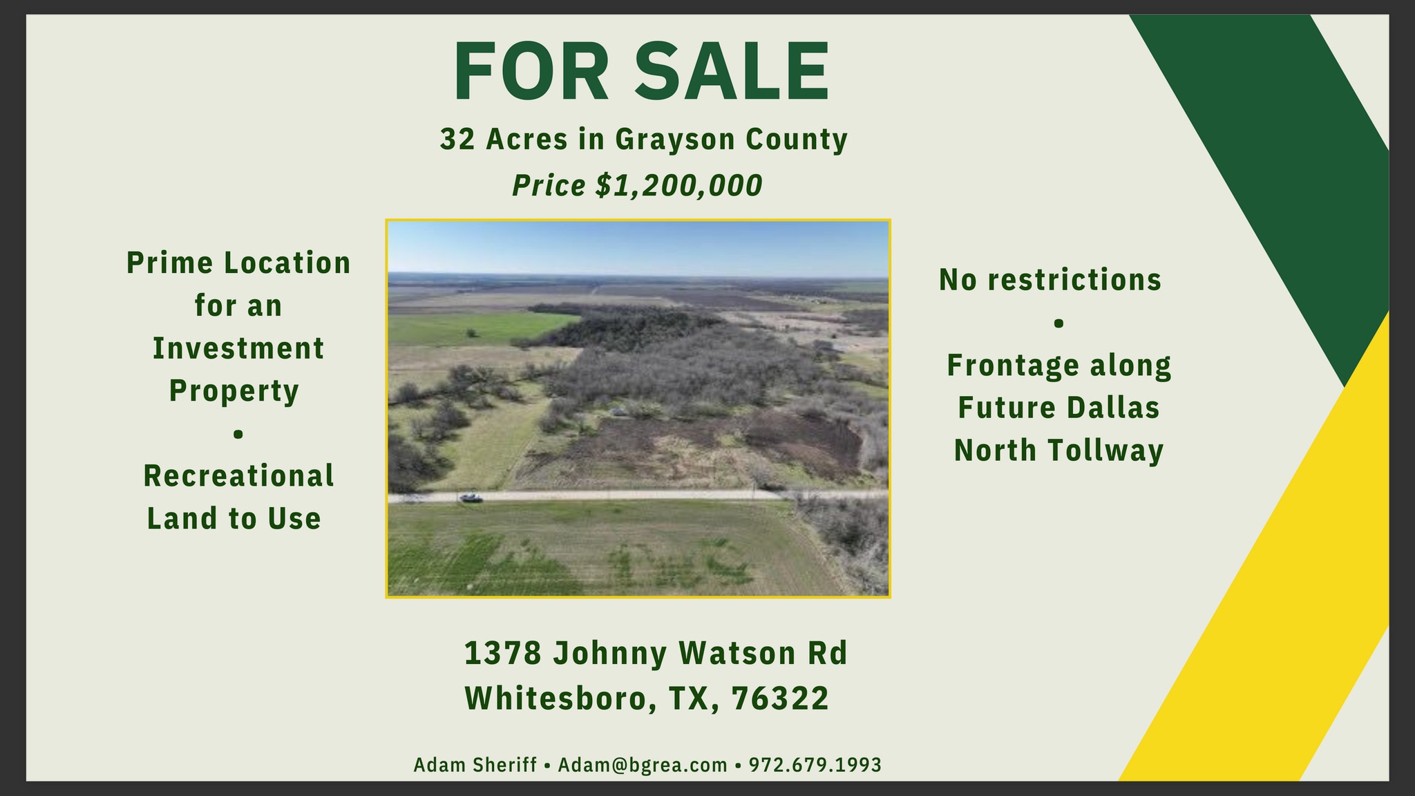 1378 Johnny Watson rd, Howe, TX for sale Primary Photo- Image 1 of 4