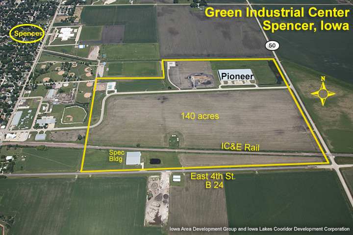 E 4th St, Spencer, IA for sale Aerial- Image 1 of 3