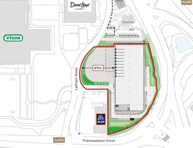 Latham Rd, Swindon à louer - Plan de site - Image 2 de 2