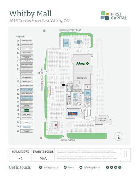 1603-1615 Dundas St E, Whitby, ON à louer - Plan de site - Image 1 de 26