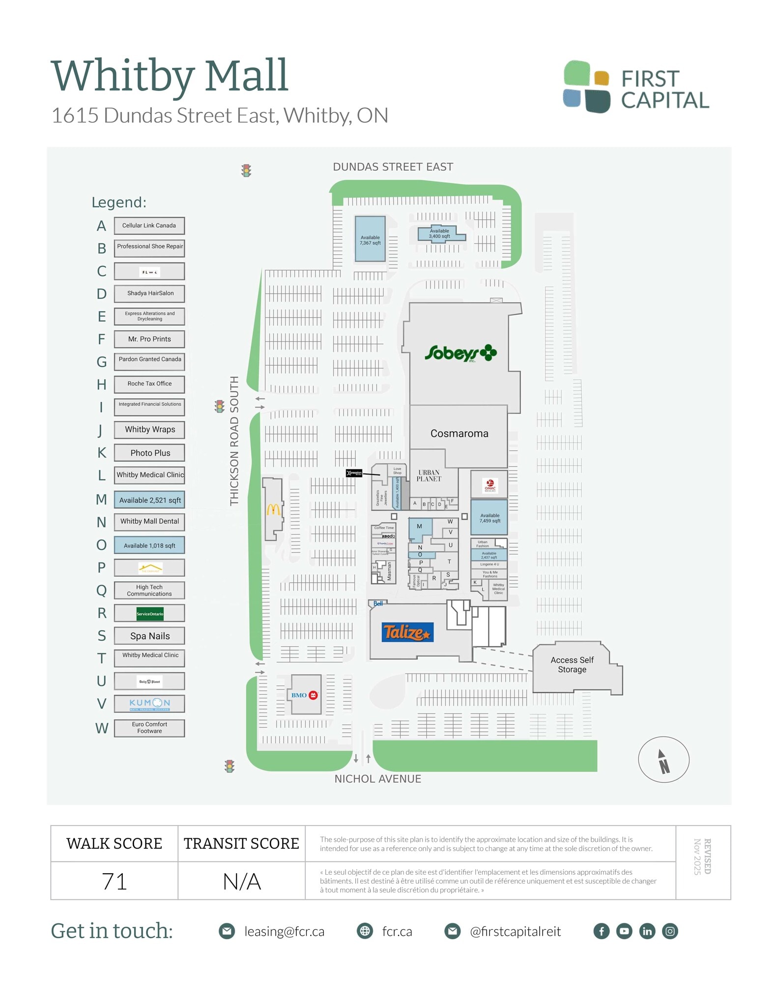 1603-1615 Dundas St E, Whitby, ON for lease Site Plan- Image 1 of 27