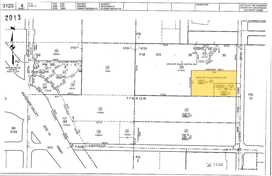 44105 15th St W, Lancaster, CA for lease - Plat Map - Image 3 of 10