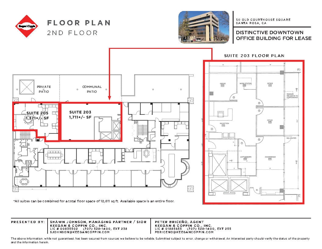 50 Old Courthouse Sq, Santa Rosa, CA à louer Plan d’étage- Image 1 de 1