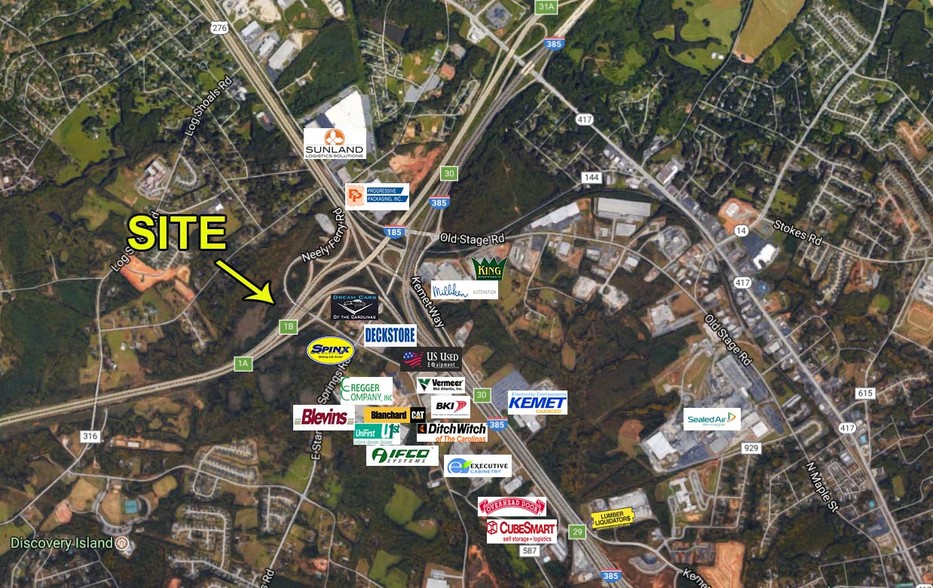 I - 185 & Neely Ferry Rd, Simpsonville, SC for sale - Aerial - Image 3 of 3