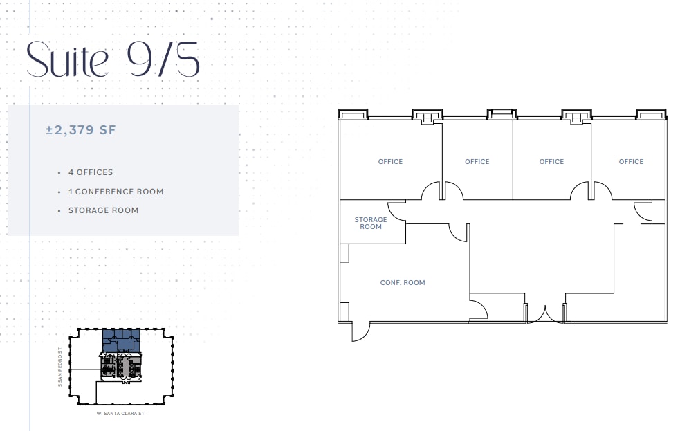160 W Santa Clara St, San Jose, CA à louer Plan d’étage- Image 1 de 1