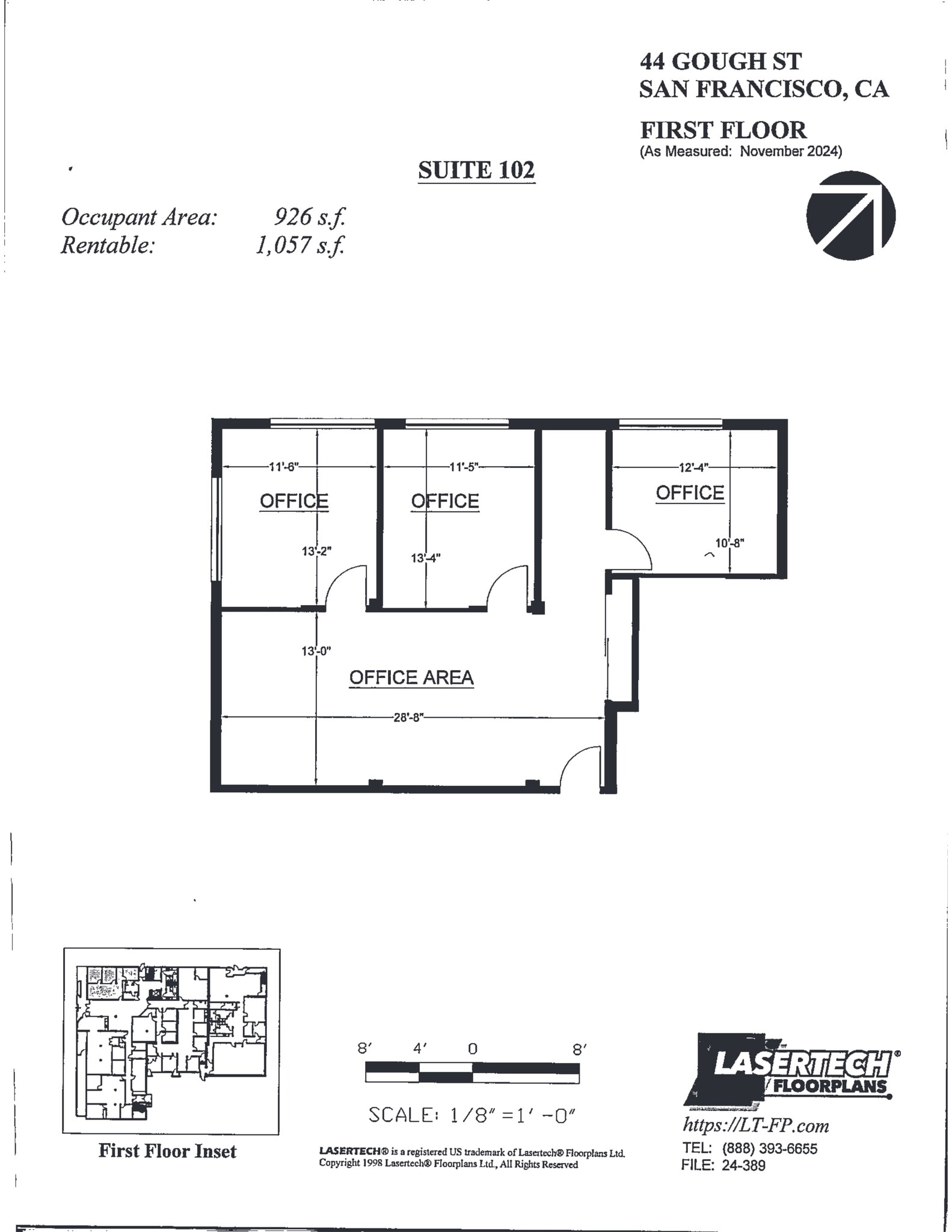 44 Gough St, San Francisco, CA à louer Plan de site- Image 1 de 1