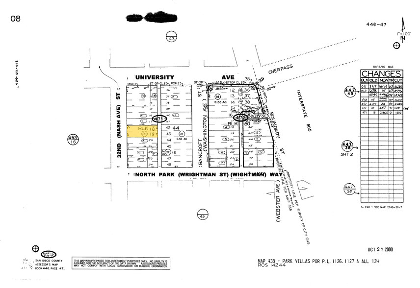 3821-3825 32nd St, San Diego, CA à vendre - Plan cadastral - Image 1 de 1