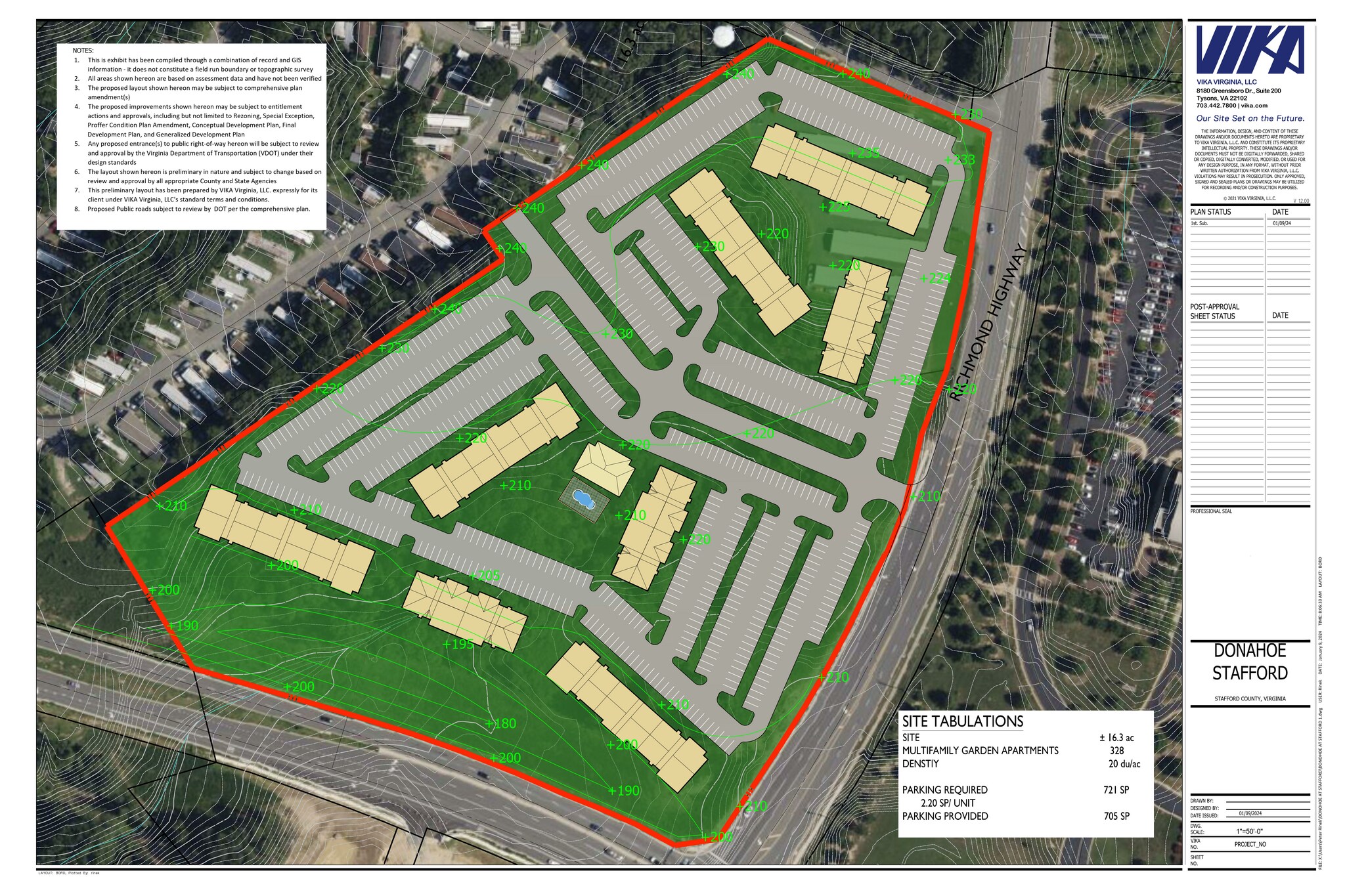 2023 Richmond Hwy, Stafford, VA à vendre Plan de site- Image 1 de 3
