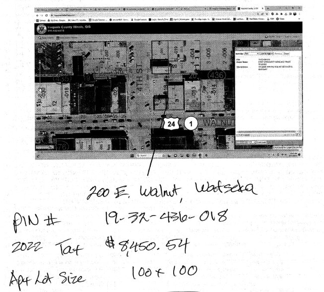 200 E Walnut St, Watseka, IL for lease - Plat Map - Image 2 of 3