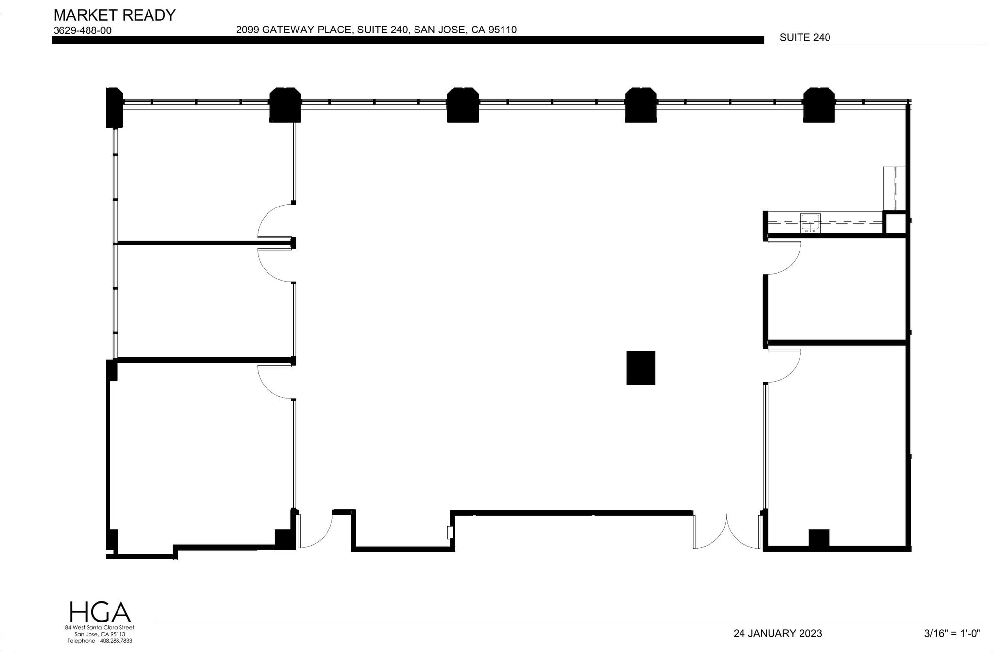 2033 Gateway Pl, San Jose, CA à louer Plan d’étage- Image 1 de 1