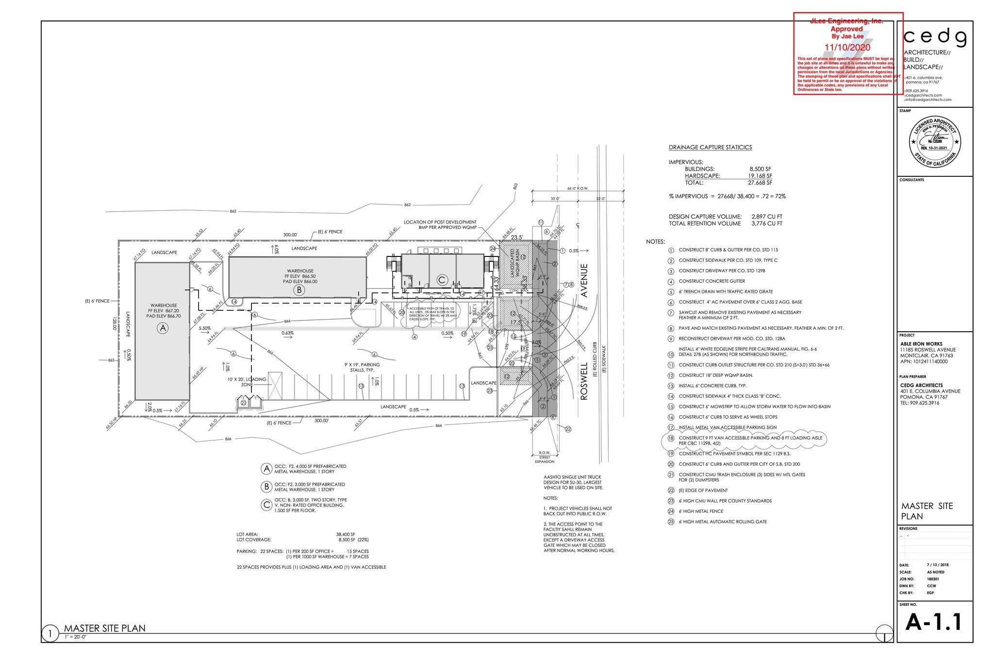 11185 Roswell Ave, Pomona, CA for lease Site Plan- Image 1 of 1