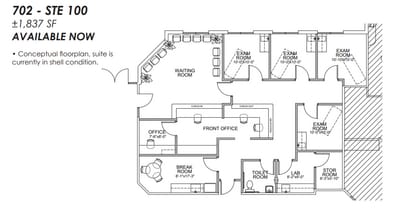 702 E Bell Rd, Phoenix, AZ for lease Floor Plan- Image 1 of 1