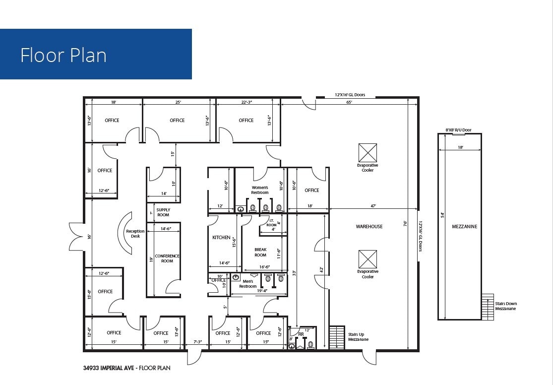 34933 Imperial Ave, Bakersfield, CA for lease Floor Plan- Image 1 of 1