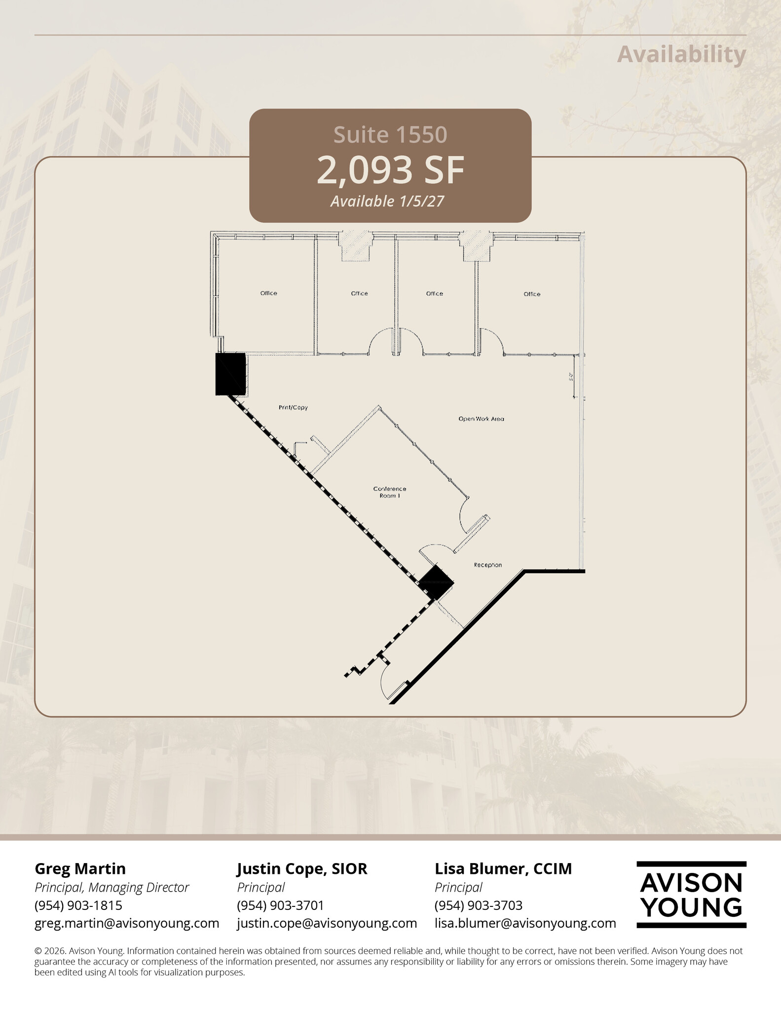 200 E Las Olas Blvd, Fort Lauderdale, FL à louer Plan d’étage- Image 1 de 1