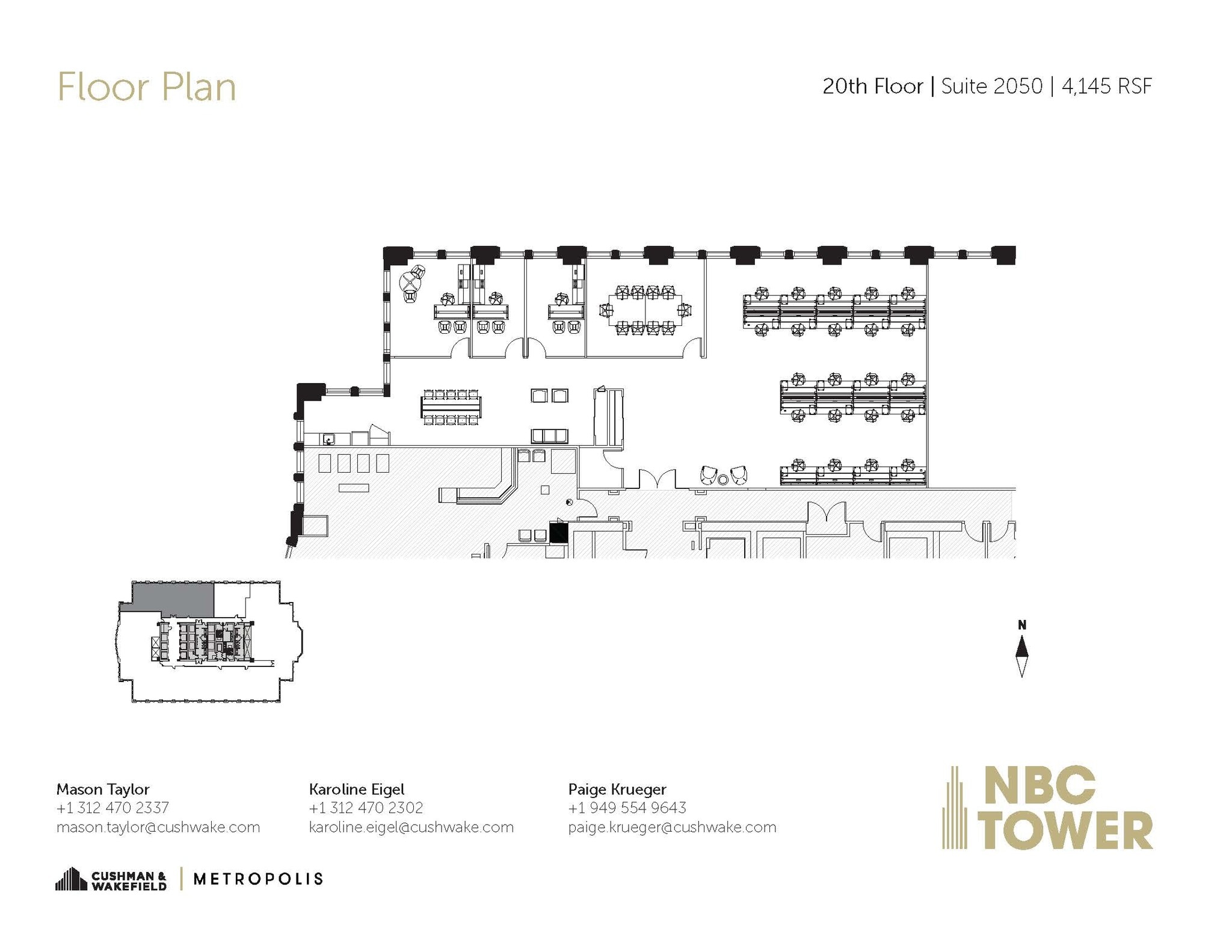 455 N Cityfront Plaza Dr, Chicago, IL à louer Plan d’étage- Image 1 de 11