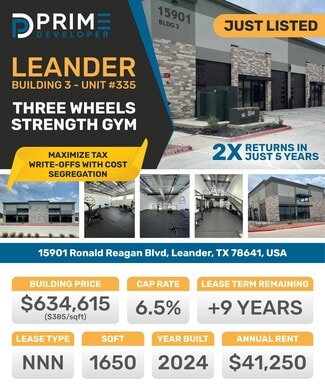 More details for 15893 Ronald W Reagan Blvd, Leander, TX - Flex for Sale