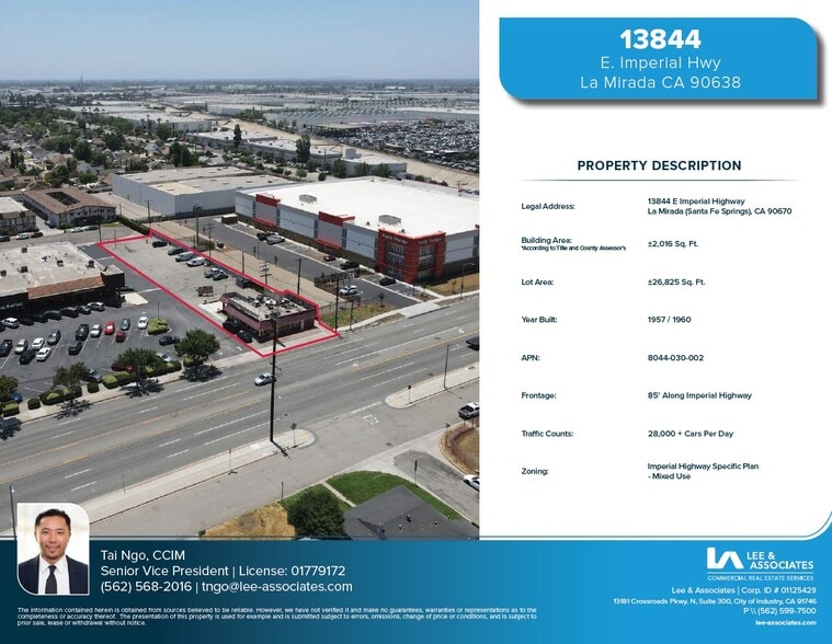 13844 Imperial Hwy, La Mirada, CA for sale - Building Photo - Image 2 of 2