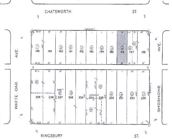 17610-17614 Chatsworth St, Granada Hills, CA for lease - Plat Map - Image 3 of 5