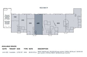 9522 58th Pl, Kenosha, WI for lease Floor Plan- Image 1 of 1