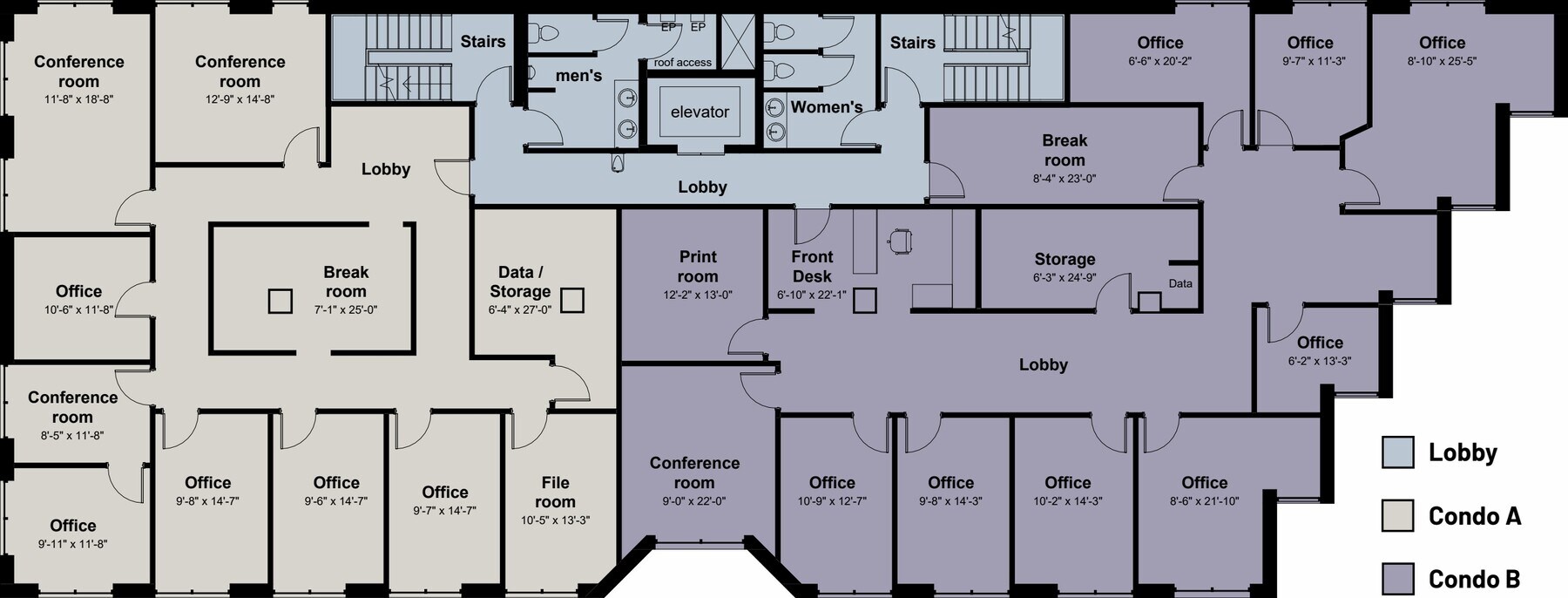 319 S Sharon Amity Rd, Charlotte, NC 28211 - Unité B - - Plan d’étage - Image 1 of 1