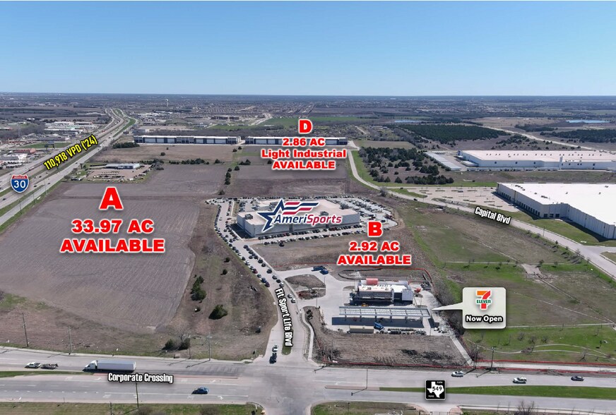 SEC I-30 & FM 549, Rockwall, TX à vendre - Aérien - Image 2 de 5